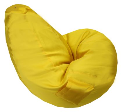 Пуф барбарон LUXE, XL размер, Голяма Круша, за възрастен, Самостоятелен вътрешен калъф, Жълт, Италианска Мебелна Дамаска