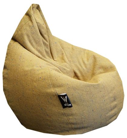 Пуф барбарон LUXE+, XL размер, Голяма Круша, за възрастен, Самостоятелен  вътрешен калъф, Sand Melange, Италианска Мебелна Дамаска