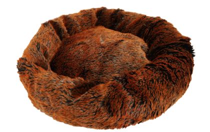 Легло кръгло Whome за кучета и котки, размер M, Оранжев/Черен