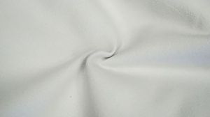 Пуф Фотьойл, XL размер, Махащ се калъф за пране, Бял Велур, Дамаска