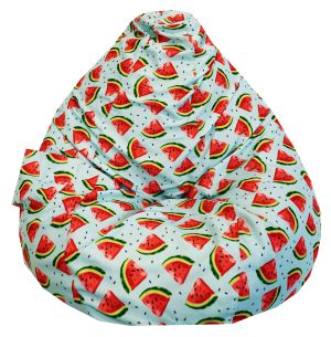 Пуф барбарон LUXE, XL размер, Голяма Круша, за възрастен, Самостоятелен вътрешен калъф, Водонепропусклив, Watermelon, Промазка