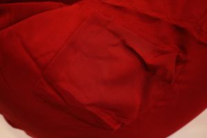 Пуф барбарон LUXE, XL размер, Голяма Круша, за възрастен, Самостоятелен вътрешен калъф, Червен, Текстил