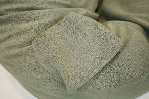 Пуф барбарон LUXE, XL размер, Голяма Круша, за възрастен, Самостоятелен вътрешен калъф, Dark Green Sand, Италианска Мебелна Дамаска