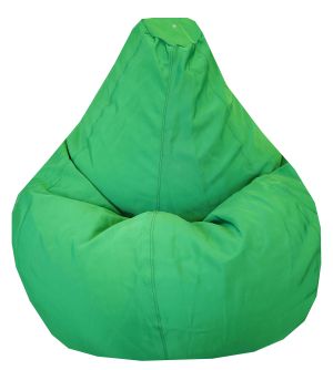 Пуф барбарон LUXE, XL размер, Голяма Круша, за възрастен, Самостоятелен вътрешен калъф, Ярко Зелен, Текстил
