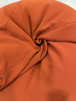Пуф барбарон LUXE+, XL размер, Голяма Круша, за възрастен, Самостоятелен  вътрешен калъф, Dark Orange, Текстил
