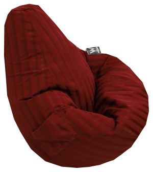 Пуф барбарон LUXE+, XL размер, Голяма Круша, за възрастен, Самостоятелен  вътрешен калъф, Red Lines, Италианска Мебелна Дамаска