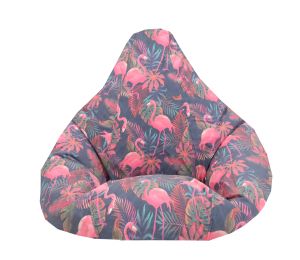 Пуф барбарон LUXE+, XL размер, Голяма Круша, за възрастен, Самостоятелен  вътрешен калъф, Flamingo, Текстил