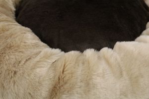 Легло кръгло Whome за кучета и котки, размер M, Бежов/Кафяв
