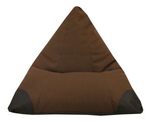 Пуф Пирамида+, XL размер, Свалящ се калъф, Кафяв, Дамаска