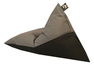 Пуф Пирамида+, L размер, Свалящ се калъф, Водонепропусклив, Промазка Premium, Dark Grey