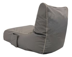 Пуф Фотьойл Relax LUXE+, XL размер, Самостоятелен вътрешен калъф, Водонепропусклив, Промазка Premium, Dark Grey